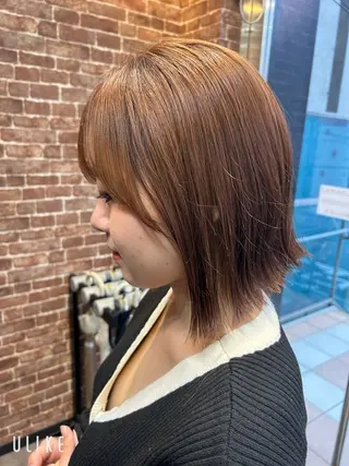 ショート カラー パーマ ヘアアレンジ 久木原 ゆりのヘアスタイル