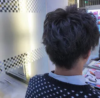 パーマ メンズ 似合わせカットカラー ♡佐藤捺美のヘアスタイル