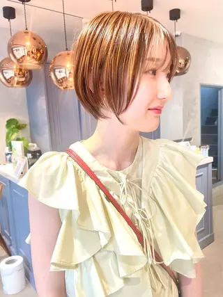 ショート カラー 360°キレイな ショートカットのヘアスタイル