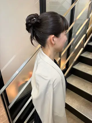 ミディアム ヘアアレンジ mao | 柔らか艶カラー🫧のヘアスタイル
