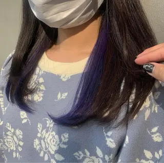 セミロング ❤️‍🔥シールエク ＋カラー京❤️‍🔥のヘアスタイル