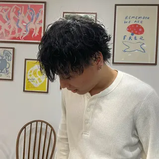 パーマ メンズ 鈴木 七海のヘアスタイル