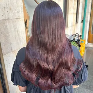 ロング カラー ブリーチなし✨艶髪 カラー𓃲YAGIのヘアスタイル