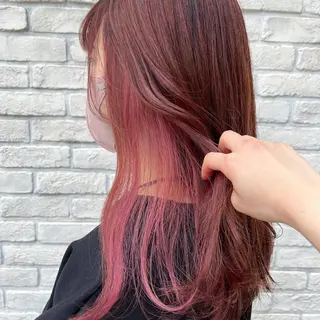 ロング カラー 韓国レイヤー 暖色カラー/さくらのヘアスタイル