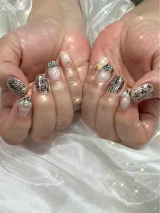ネイル yume 大人ガーリーネイルのネイルデザイン
