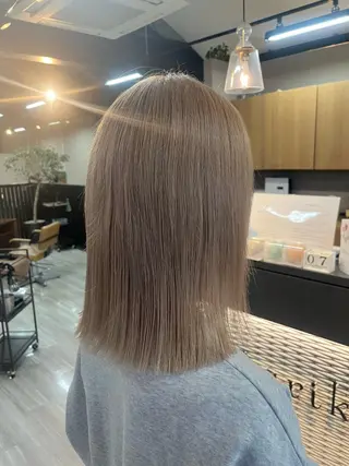 ミディアム alu yuinaのヘアスタイル