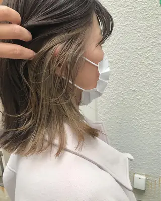 ミディアム カラー enne /YUI🥣のヘアスタイル