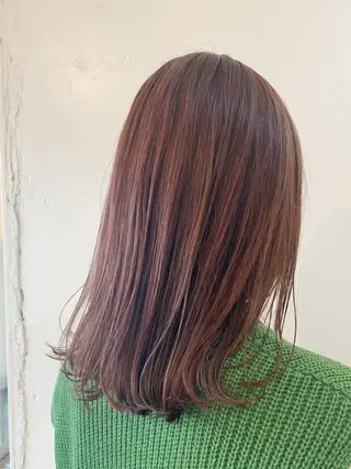 セミロング カラー stylist🎨 aye牧野莉香のヘアスタイル