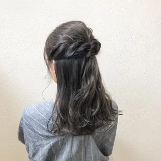 ミディアム カラー ヘアアレンジ 中司 莉菜のヘアスタイル