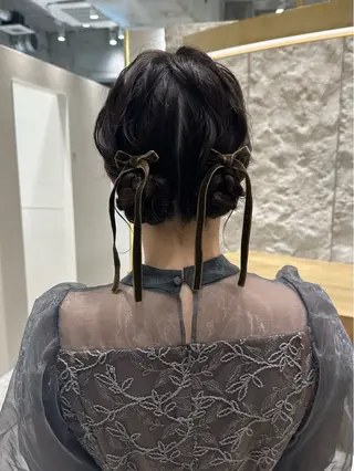 ミディアム ヘアアレンジ 銀座/ヘアセット/ 島村美帆のヘアスタイル