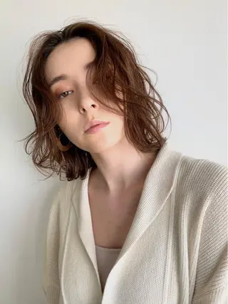 ミディアム 🌿似合わせ透明感 カラー松本朋幸🌿のヘアスタイル