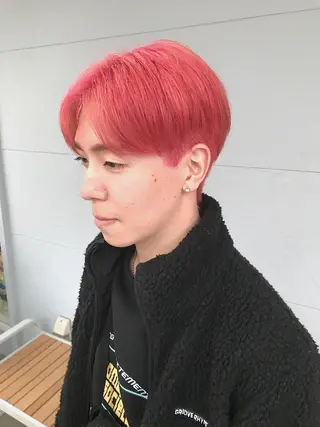 ショート カラー メンズ lani ブリーチ /ダブルカラーのヘアスタイル