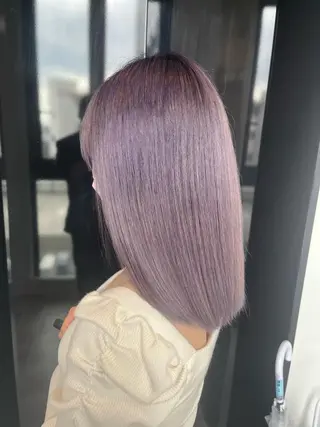 ミディアム ヘアカラー&縮毛矯正 STAR☆RIVERのヘアスタイル