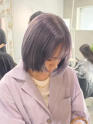 ミディアム カラー 前橋 姫奈のヘアスタイル
