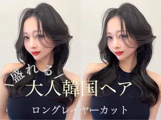 ロング レイヤー/髪質改善 縮毛/ハッシュカットのヘアスタイル