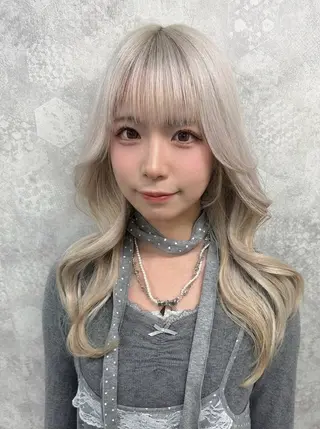 ロング カラー ヘアアレンジ ダブルカラー特化💍 tiam💍韓国ヘアのヘアスタイル