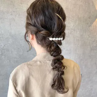 ミディアム カラー ヘアアレンジ 🌻あいり merci.🌻のヘアスタイル