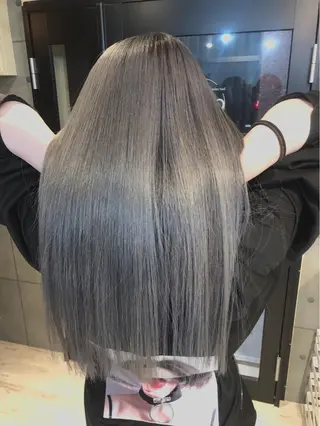 ロング カラー ヘアアレンジ トッチ 艶髪髪質改善のヘアスタイル