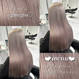ロング カラー ダメージレスハイ トーン💖kanonのヘアスタイル