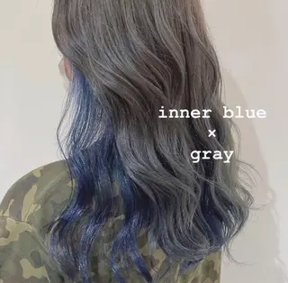 ロング カラー Blue 髪質改善 💎松藤 莉奈のヘアスタイル