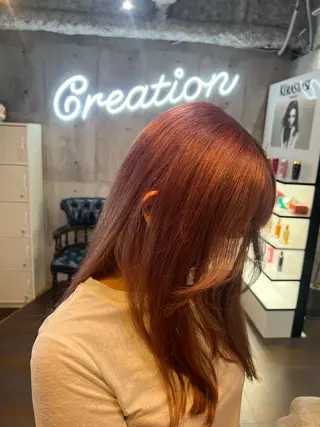 ミディアム カラー パーマ ヘアアレンジ メンズ キッズ ネイル マツエク・マツパ アイブロウ 韓国/顔周り/透明感 /レイヤー/ひなたのヘアスタイル