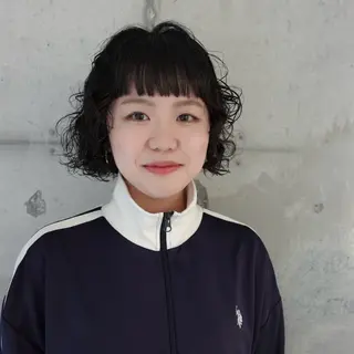 ショート パーマ ヘアアレンジ 🌐サトウ リョウ🌐のヘアスタイル