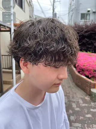 パーマ メンズ メンズ毛流れ 縮毛特化/土屋丈のヘアスタイル