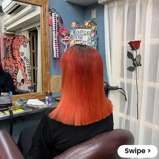 セミロング ❤️‍🔥シールエク ＋カラー京❤️‍🔥のヘアスタイル