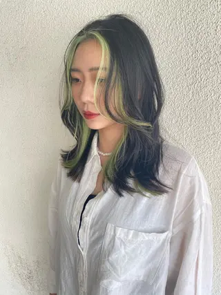 セミロング カラー Pia ツボイ ケイタのヘアスタイル