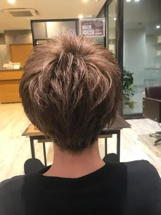 ショート カラー パーマ ヘアアレンジ メンズ キッズ ネイル マツエク・マツパ EnBlesS西宮 マンツーマン神道有基のヘアスタイル