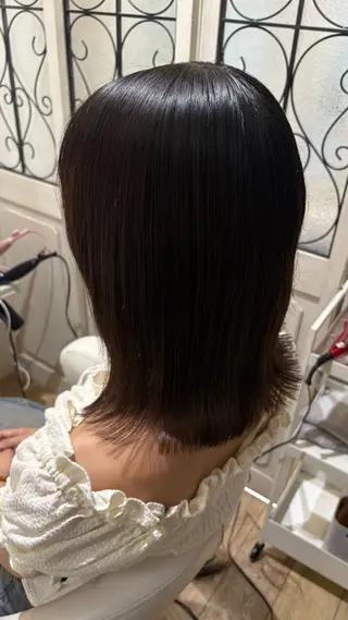 ミディアム カラー 似合わせ 顔周りYUUGAのヘアスタイル