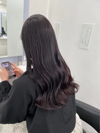 ロング カラー ヘアアレンジ 🎀RIN🎀 縮毛矯正🩶暗髪のヘアスタイル
