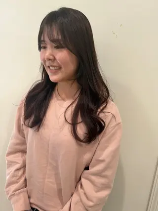 ロング カラー 片山千晴✨ツヤ髪カラ ー✨顔まわりカット✨のヘアスタイル