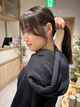 ロング カラー ヘアアレンジ トレンドレイヤー カット/mihoのヘアスタイル