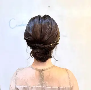 ミディアム ヘアアレンジ 伊藤 栄子のヘアスタイル