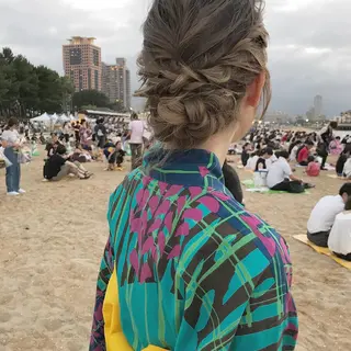 ヘアアレンジ クニモトハルナ ボブ/柔らかカラーのヘアスタイル