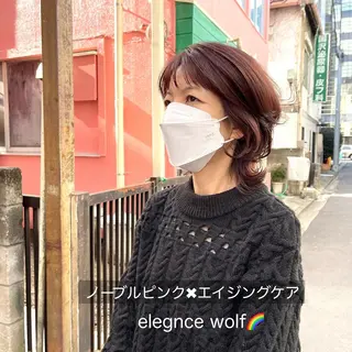 ミディアム カラー 黒崎 勝巳のヘアスタイル