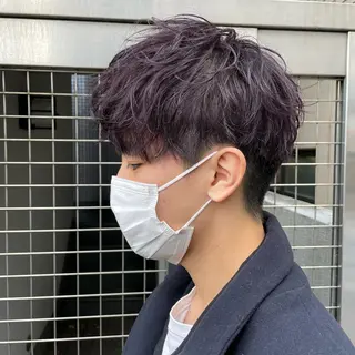 ショート カラー メンズ 【メンズ縮毛矯正】 田中秀斗のヘアスタイル