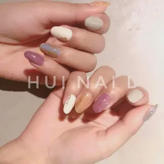 ミディアム めぐみのネイルサロン スタッフ練習のネイルデザイン