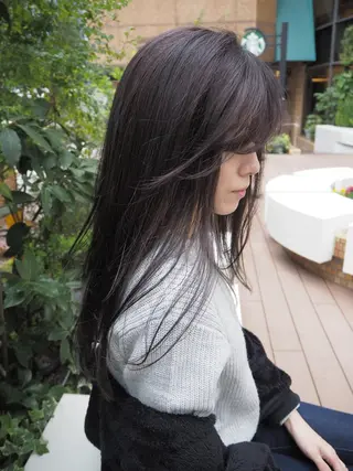 ロング カラー 菅村 勇亮のヘアスタイル