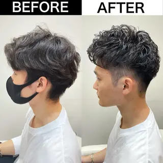 パーマ メンズ Soleria 田中慎一のヘアスタイル