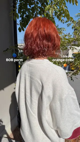 ショート パーマ 野林 夏帆のヘアスタイル