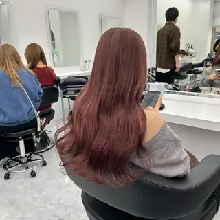 セミロング カラー ヘアアレンジ mai🍑暖色カラー /レイヤー💖のヘアスタイル
