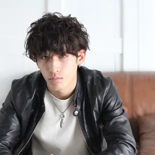 ショート パーマ メンズ Vir by browのヘアスタイル