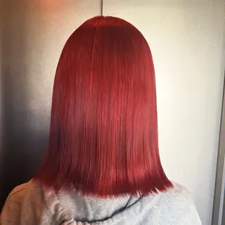 セミロング カラー 柔め透明感血色カラー 暖色/レイヤー/ゆいのヘアスタイル