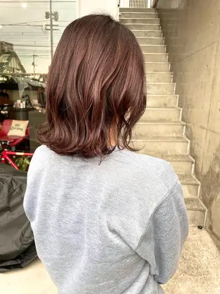 ミディアム カラー 日高 香織のヘアスタイル