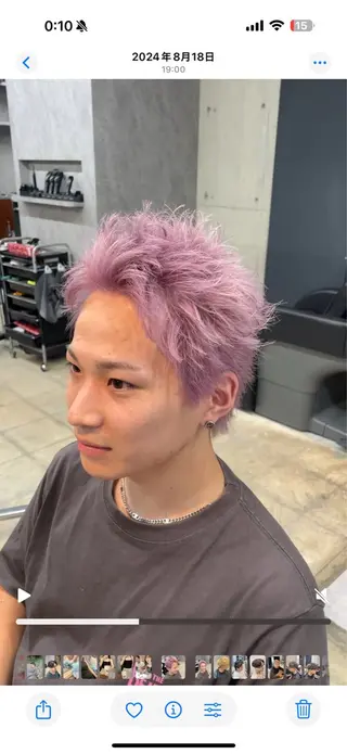 ショート カラー ブリーチモデル募集中 /伊藤優真のヘアスタイル