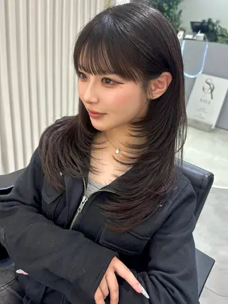 セミロング カラー レイヤー/髪質改善 SOA大槻 純也のヘアスタイル