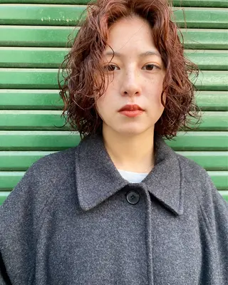 ミディアム カラー パーマ 坂本 裕介/パーマのヘアスタイル