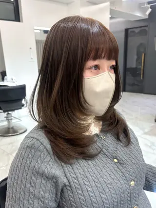 ミディアム カラー 🩶大人韓国ヘア 渋谷/Satsukiのヘアスタイル